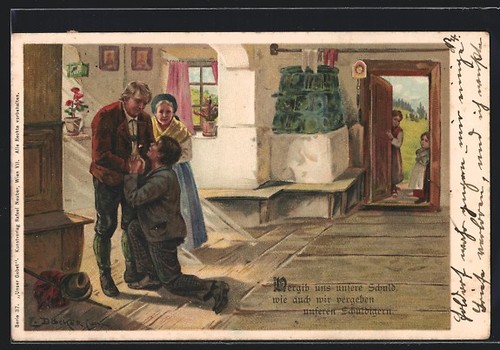 Artist postcard döcker - postcard,