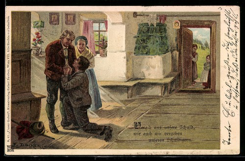 Artist postcard döcker - artist,
