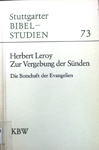 Zur vergebung der sünden - der,